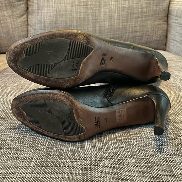 Attilio Giusti Leombruni Black Heeled Boots Size UK 39, US 8 - Picture 8 of 10